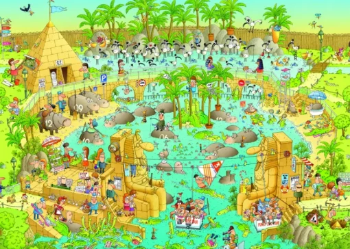 Heye - 29693 - Funky Zoo, Nile Habitat (Marino Degano) - 1000 Piece