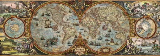 Heye - 29615 - Hemisphere Map - 6000 Piece Panorama
