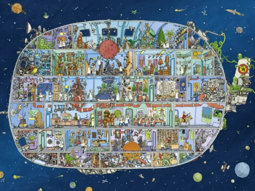 Heye - 29841 - Spaceship (Mattias Adolfsson) - 1500 Piece