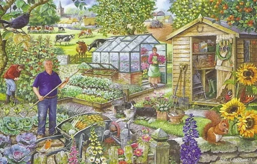 House of Puzzles - At the Allotment (Ray Cresswell) - 500XLpiece