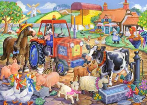 House of Puzzles - Farm Friends (Linda Birkinshaw) - 80piece