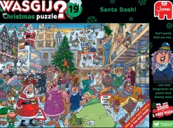 Jumbo - 1110100021 - Wasgij Christmas N0 19 - Santa Dash - 2 x 1000 Piece Puzzles