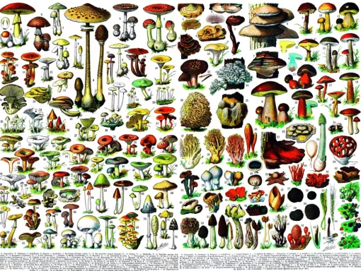 New York Puzzle Company - PD638 - Mushrooms - 1000 Piece