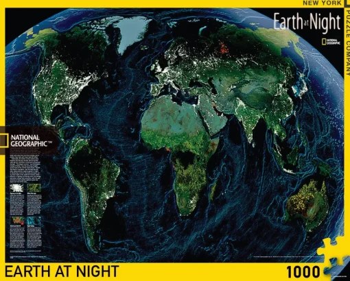 New York Puzzle Company - NPZNG1602 - Earth at Night - 1000 Piece