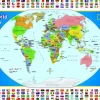 New York Puzzle Company - NPZNG1702 - The World and it`s Flags - 300 Piece