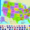 New York Puzzle Company - NPZNG1710 - The United States and it`s Flags - 300 Piece