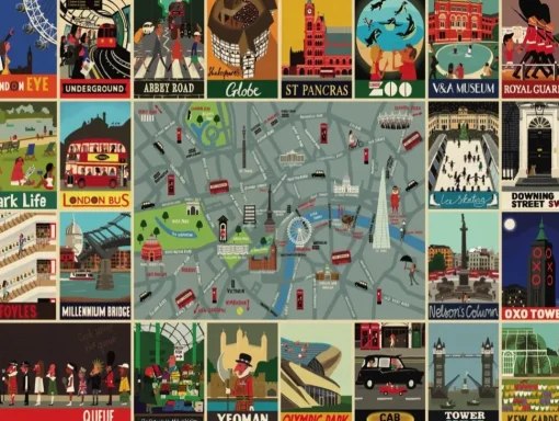 New York Puzzle Company - NPZPT1960 - London (Paul Thurlby) - 500 Piece