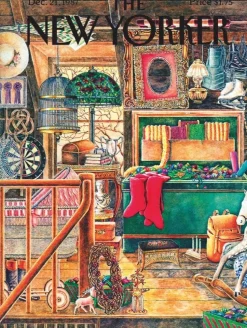 New York Puzzle Company - NPZNY1713 - The New Yorker - Christmas Attic (Jenni Oliver) - 1000 Piece