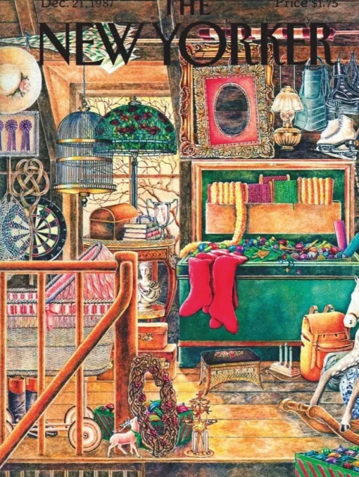 New York Puzzle Company - NPZNY1713 - The New Yorker - Christmas Attic (Jenni Oliver) - 1000 Piece