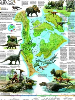 New York Puzzle Company - NPZNG1703 - North American Dinosaurs - 500 Piece