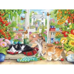 Otter House - 76377 - Greenhouse Cats (Claire Comerford) - 1000 Piece