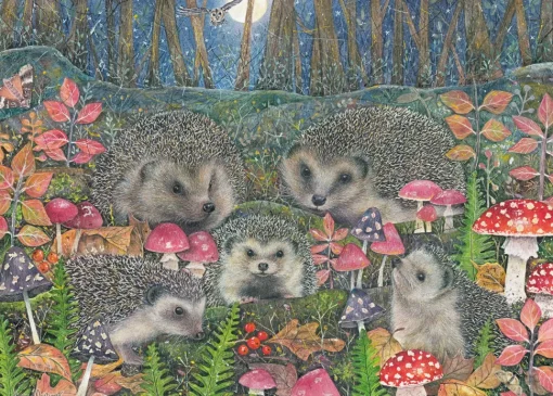Otter House - 76762 - Woodland Hedgehogs (Anne Mortimer) - 1000 Piece