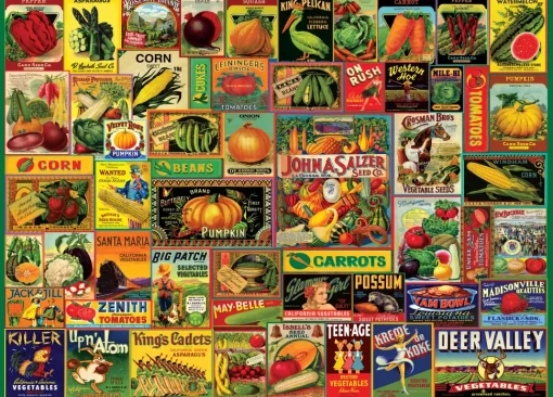 Peter Pauper - 336873 - Vintage Seed Packets - 1000 Piece