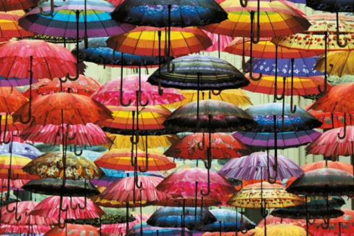 Piatnik - 548741 - Colourful Umbrellas - 1000 Piece