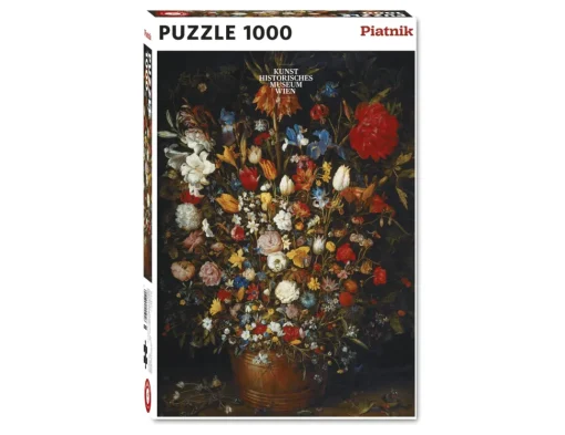 Piatnik - 555046 - Flowers in a Wooden vessel (Jan Breughel d. A./the Elder (1568-1625) - 1000 Piece
