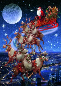 Piatnik - 549748 - Santa`s Flying Sleigh - 1000 Piece