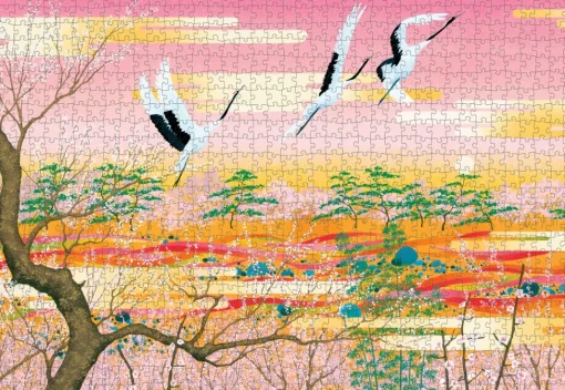 Pomegranate - AA1186 - Red Crowned Cranes (Masayoshi Mizuho) - 1000 Piece