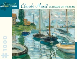 Pomegranate - AA973 - Sailboats on the Seine (Claude Monet) - 1000 Piece