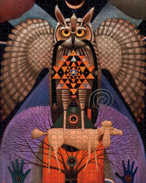 Pomegranate - AA1094 - Sri Yantra (John Simpkins) - 1000 Piece