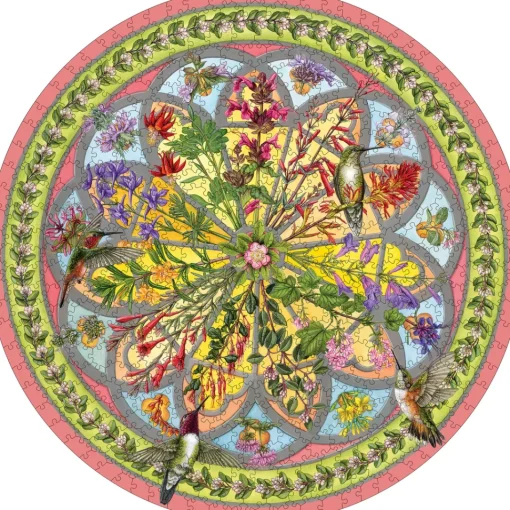 Pomegranate - JC004 - Floral Compass (Erin E. Hunter) - 500 Piece Circular