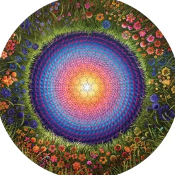 Pomegranate - JC007 - Flower Mandala (Justin Lovato) - 500 Piece Circular