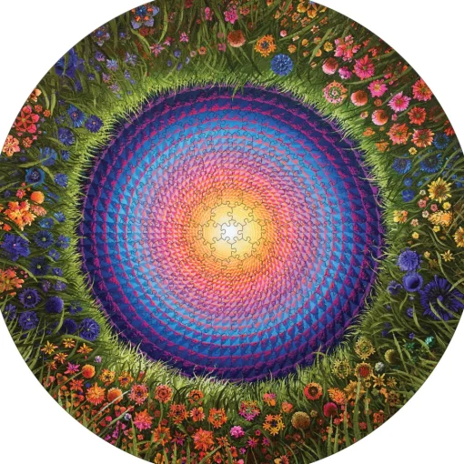 Pomegranate - JC007 - Flower Mandala (Justin Lovato) - 500 Piece Circular