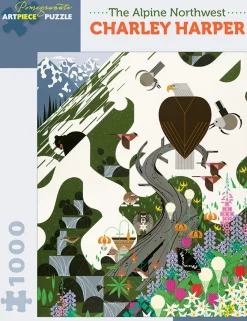 Pomegranate- AA927 - The Alpine Northwest (Charley Harper) - 1000 Piece