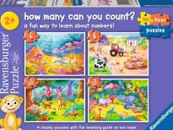 Ravensburger - 1200 4065 - How Many Can You Count? - (My First Puzzles) 1 x 6, 1 x 8, 1 x 10, 1 x 12 Piece Puzzles