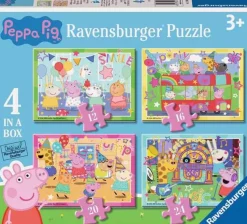 Ravensburger - 1200 4016 - Peppa Pig - Let`s Party - 1 x 12, 1 x 16, 1 x 20, 1 x 24 Piece Puzzles