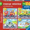 Ravensburger - 1200 4064 - Rescue Vehicles - 1 x 2, 1 x 3, 1 x 4, 1 x 5 Piece Puzzles