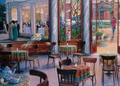 Ravensburger - 16449 - A Cafe Visit (John O`Brien) - 1000 Piece
