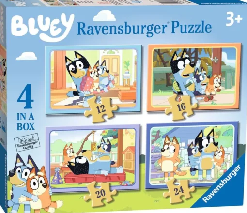 Ravensburger - 03111 - Bluey - 1 x 12, 1 x 16, 1 x 20, 1 x 24 Piece Puzzles