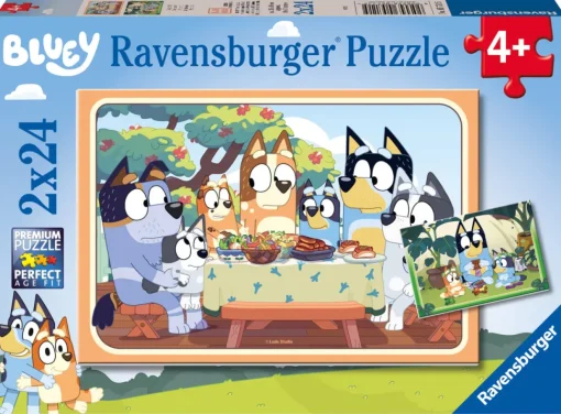 Ravensburger - 05711 - Bluey - Let`s do This - 2 x 24 Piece Puzzles