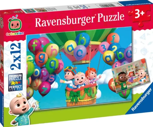 Ravensburger - 05628 - Cocomelon - Learning is Fun - 2 x 12 Piece Puzzles