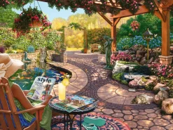 Ravensburger - 16941 - Cozy Backyard Bliss (Steve Read) - 750 Large Pieces Easy to See and Hold