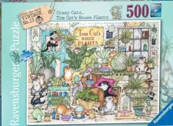 Ravensburger - 17519 - Crazy Cats - Tom Cat`s House Plants (Linda Jane Smith) - 500 Piece