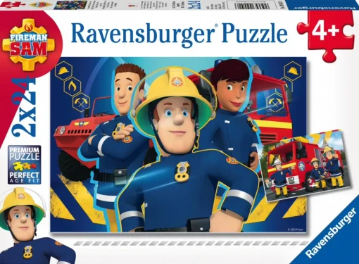 Ravensburger - 09042 - Fireman Sam - Sam Helps You - 2 x 24 Piece Puzzles