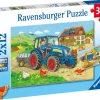 Ravensburger - 07616 - Hard at Work - 2 x 12 Piece Puzzles