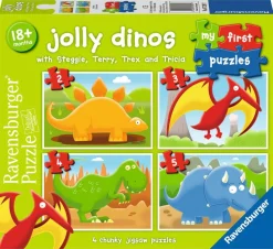 Ravensburger - 07289 - Jolly Dinos (My First Puzzles) - 1 x 2, 1 x 3, 1 x 4, 1 x 5 Piece Puzzles
