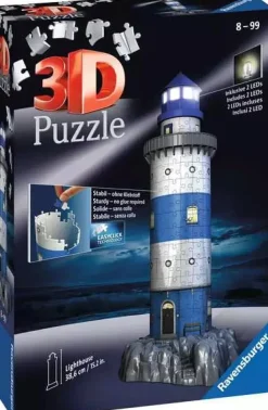 Ravensburger - 12577 - Lighthouse Night Edition - 219 Piece 3D Puzzle