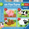 Ravensburger - 07302 - On the Farm - My First Puzzles - 1 x 2, 1 x 3, 1 x 4, 1 x 5 Piece Puzzles