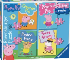 Ravensburger - 06960 - Peppa Pig - (My First Puzzles) - 1 x 2, 1 x 3, 1 x 4, 1 x 5, Piece Puzzles