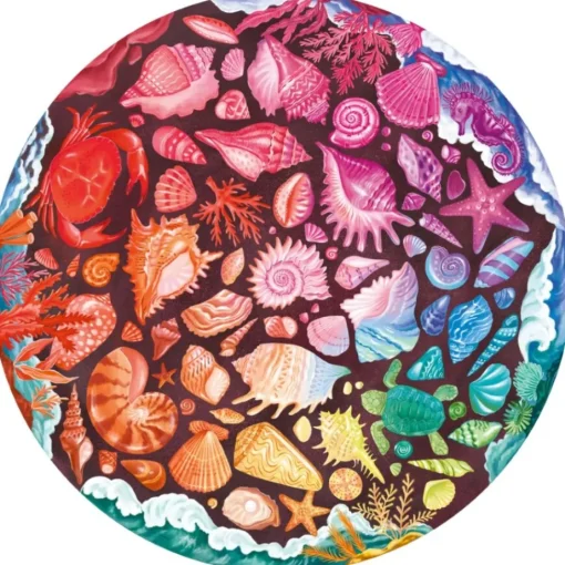 Ravensburger - 12000823 - Seashells (Irina Diasli) - 500 Piece Circular