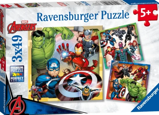 Ravensburger - 08040 - The Mighty Avengers - 3 x 49 Piece Puzzles