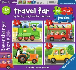 Ravensburger - 07303 - Travel Far - My First Puzzles - 1 x 2, 1 x 3, 1 x 4, 1 x 5 Piece Puzzles