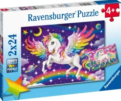 Ravensburger - 05677 - Unicorn and Pegasus - 2 x 24 Piece Puzzles