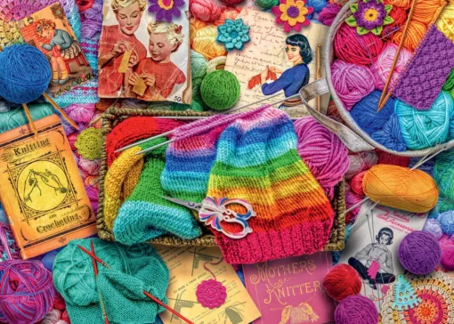 Ravensburger - 17620 - Vintage Knitting and Crochet (Aimee Stewart) - 1000 Piece