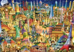 Ravensburger - 19843 - World Landmarks by Night (Adrian Chesterman) - 1000 Piece