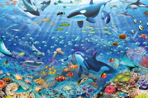Ravensburger - 17444 -Colourful Underwater world - 3000 Piece