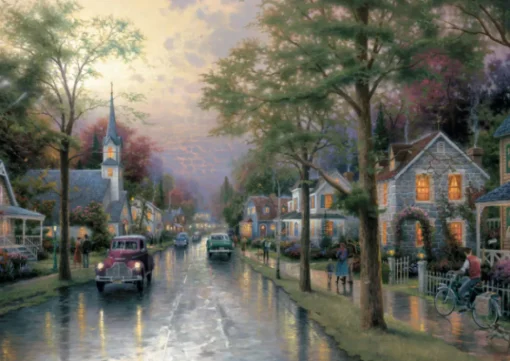 Schmidt - 58441 - Hometown Morning (Thomas Kincade) - 1000 piece